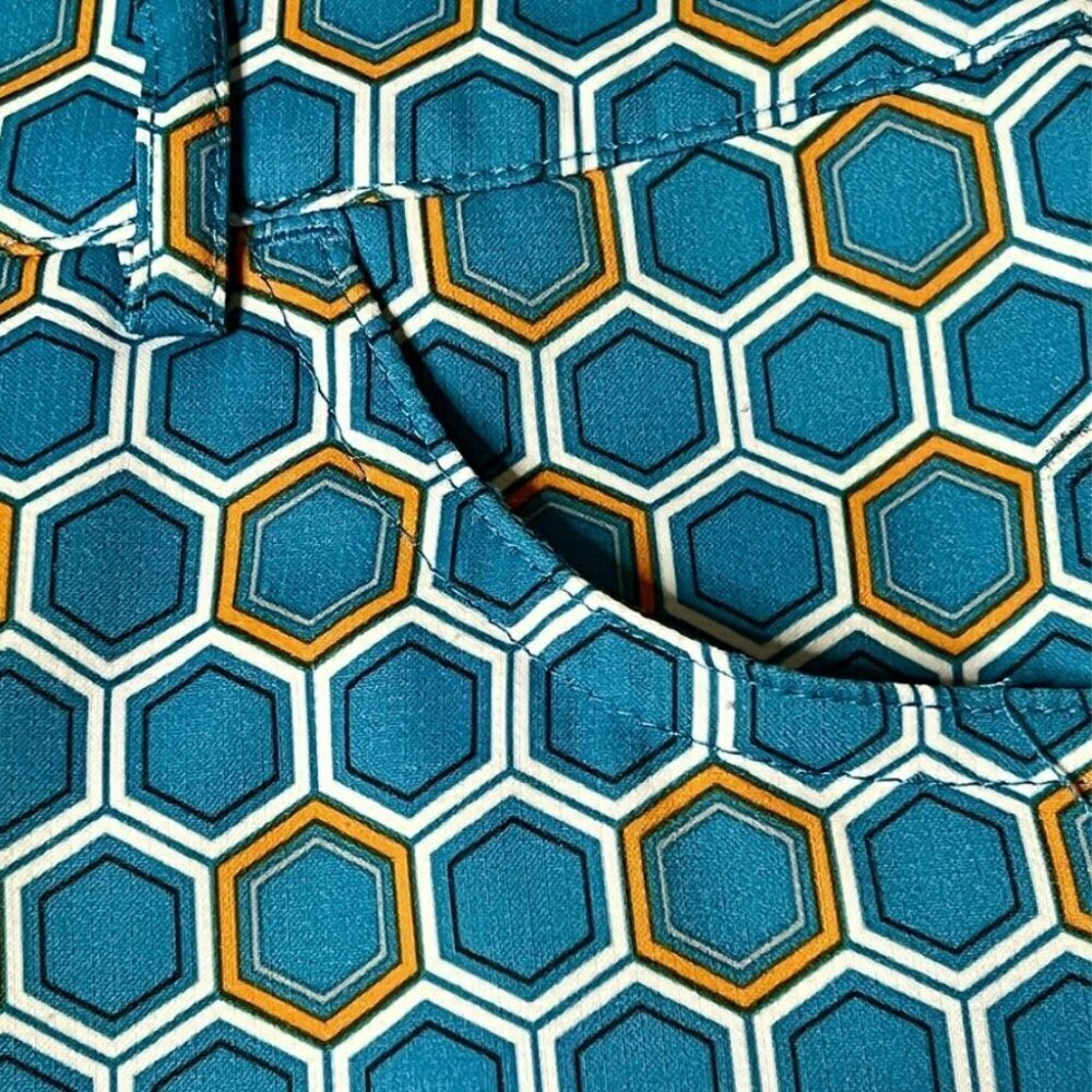 Slazenger Skort Aqua Retro Multicolor‎ Pattern Tennis Athletic Wear Size 14 - Picture 5 of 9